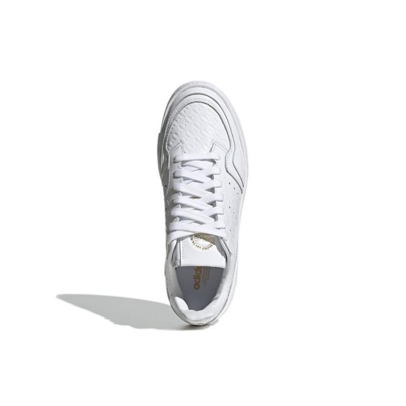 adidas Oryginalne Super Court Sportowe Amortyzujące Trwałe Niskie Trampki Damskie Trampki Białe FU9958