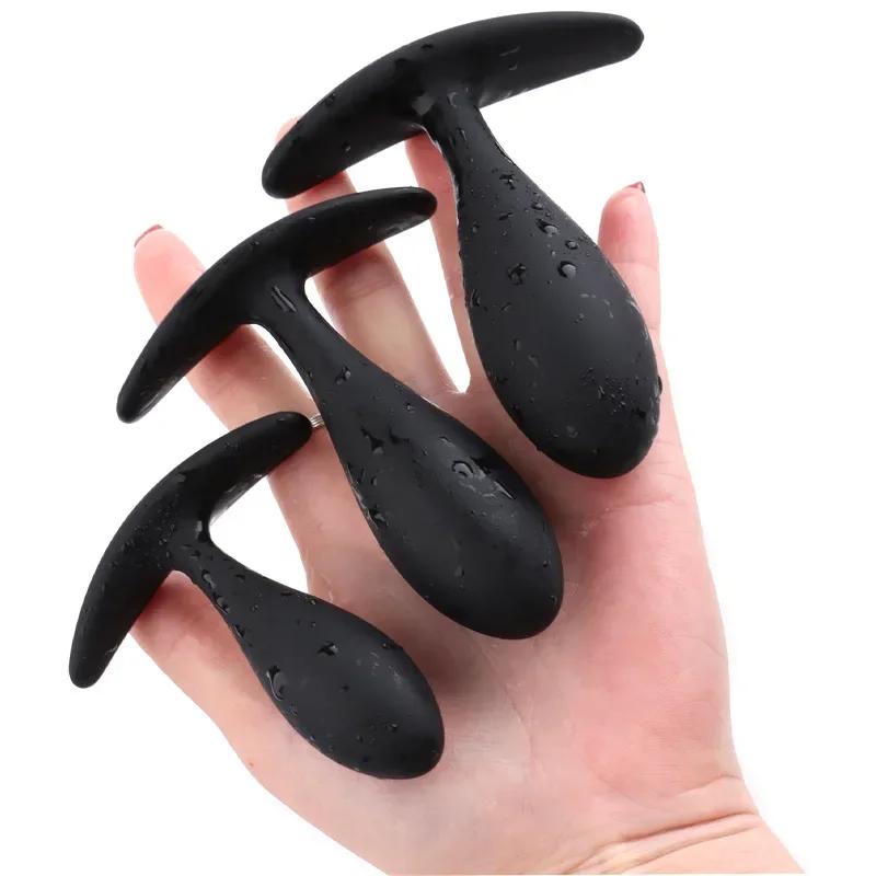 Prostate Massage Penis Fake Insert G Spot Unisex Toy for Man Women Silicone Anal Butt Plug Wearable Stimulation Ball Dildo 18+
