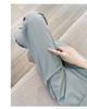 2025 Plus Size Women's High-Waisted Ice Silk Capris - Mid-Length Casual Harem Pants for Short Individuals