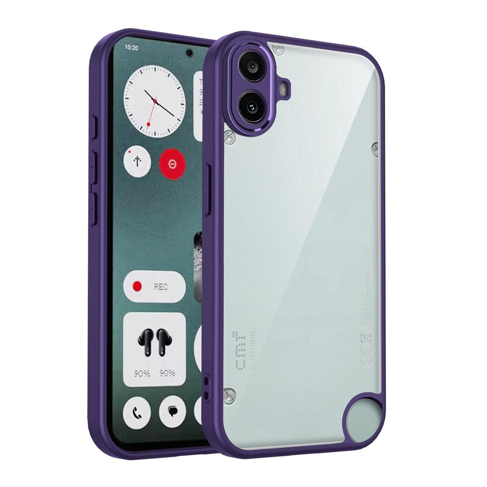 KEYSION Transparente Hülle für Nothing CMF Phone 2 Pro 1 Weiches Silikon + PC Klare Stoßfeste Handy-Rückabdeckung für CMF Phone 1 2 Pro