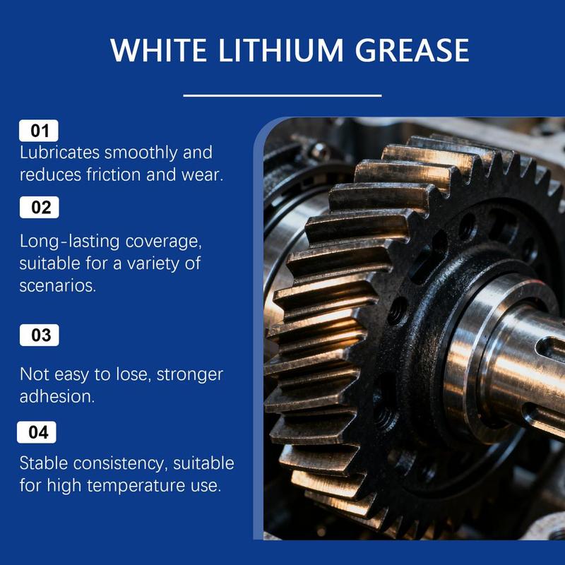 White Grease Lithium High-Temperature Resistance Vehicle Lube Auto Gear Lubricating Cream Automotive Grease Lithium-based Grease