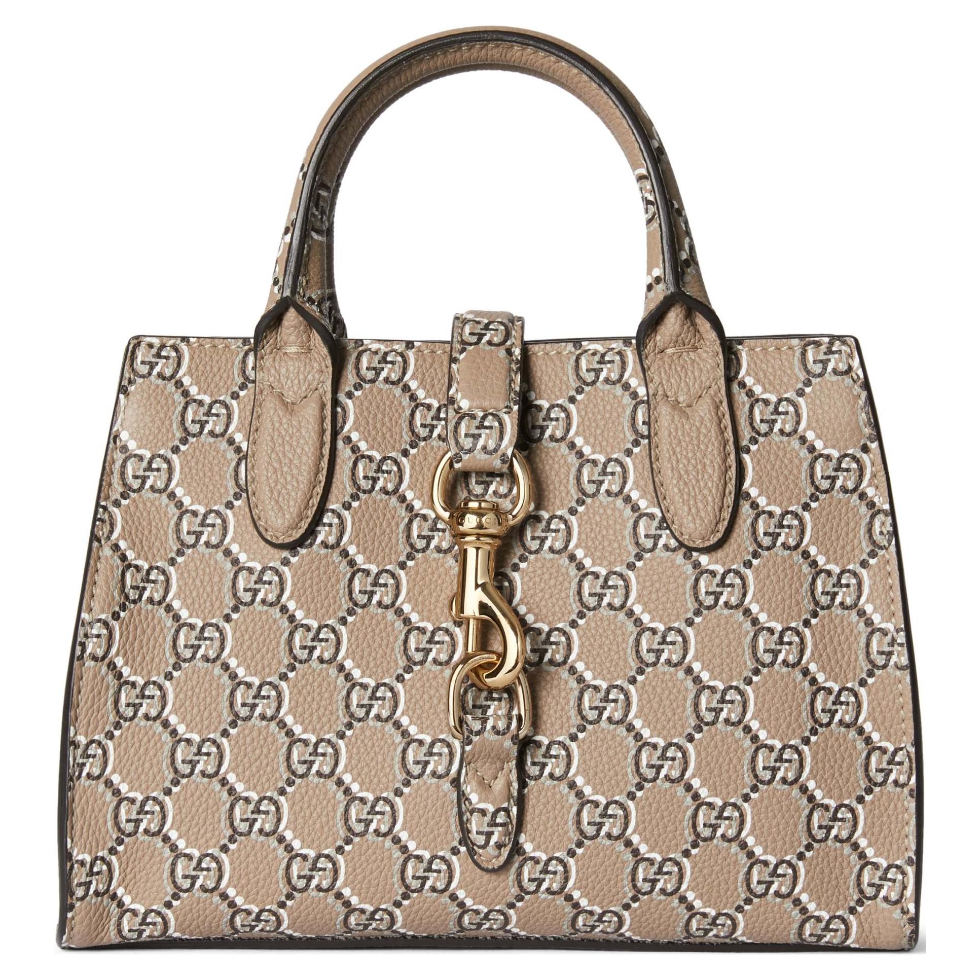 

Gucci Jackie Removable Adjustable Shoulder Strap Hook Closure Printed Leather Shoulder Crossbody Bag Small Women Handbags Gray-Brown 795349-AADWH-8647 Gift Set(Basic Set+Box+Shopping Bag)