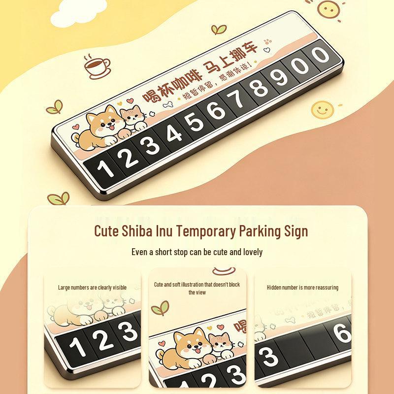 Magnetic Car License Plate with Temporary Parking Number Display for Civic CRV