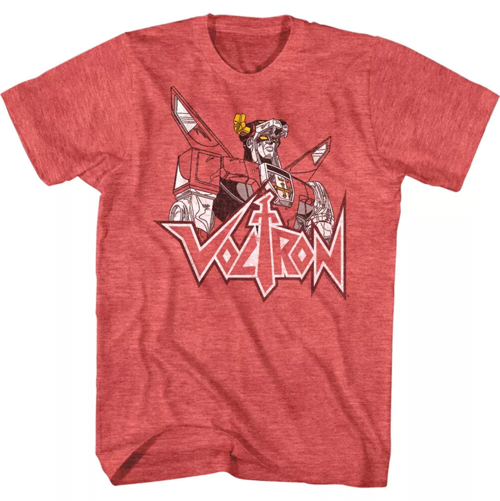 Voltron Lion Force Robot Fade Men T-shirt Vintage Golion Team Defender Red XXXXL