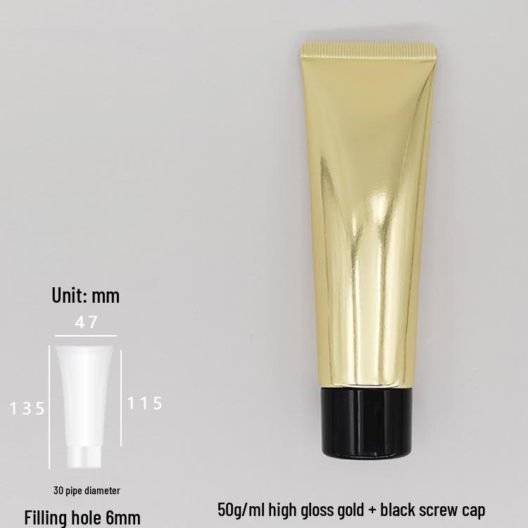 

50г/50мл Косметичний тюбик : Золота та Срібна Алюмінієва Туба для Лосьйону/Есенції для Догляду за Шкірою