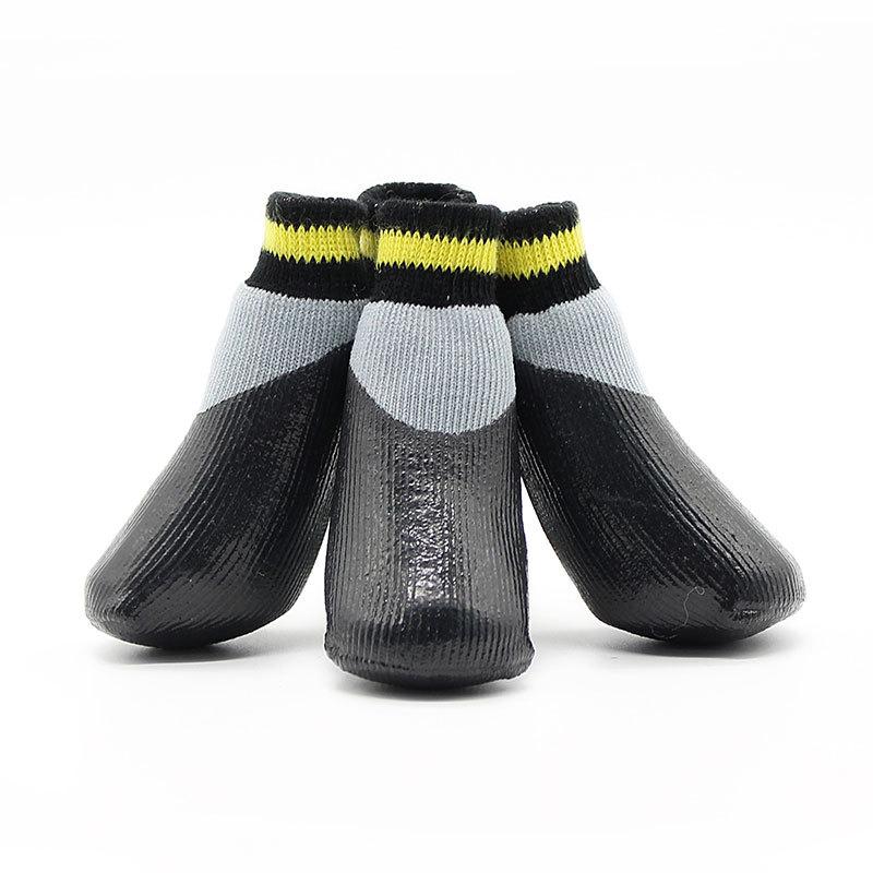 Small Dog Shoes Socks Solid Design 4pcs/Set Waterproof Dog Shoes Casual Autumn/Winter Mesh Dog Shoes for Dogs Small Medium