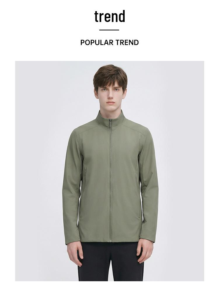 Cross2026 Men's Spring Casual Windproof Waterproof Stand-up Collar Jacket