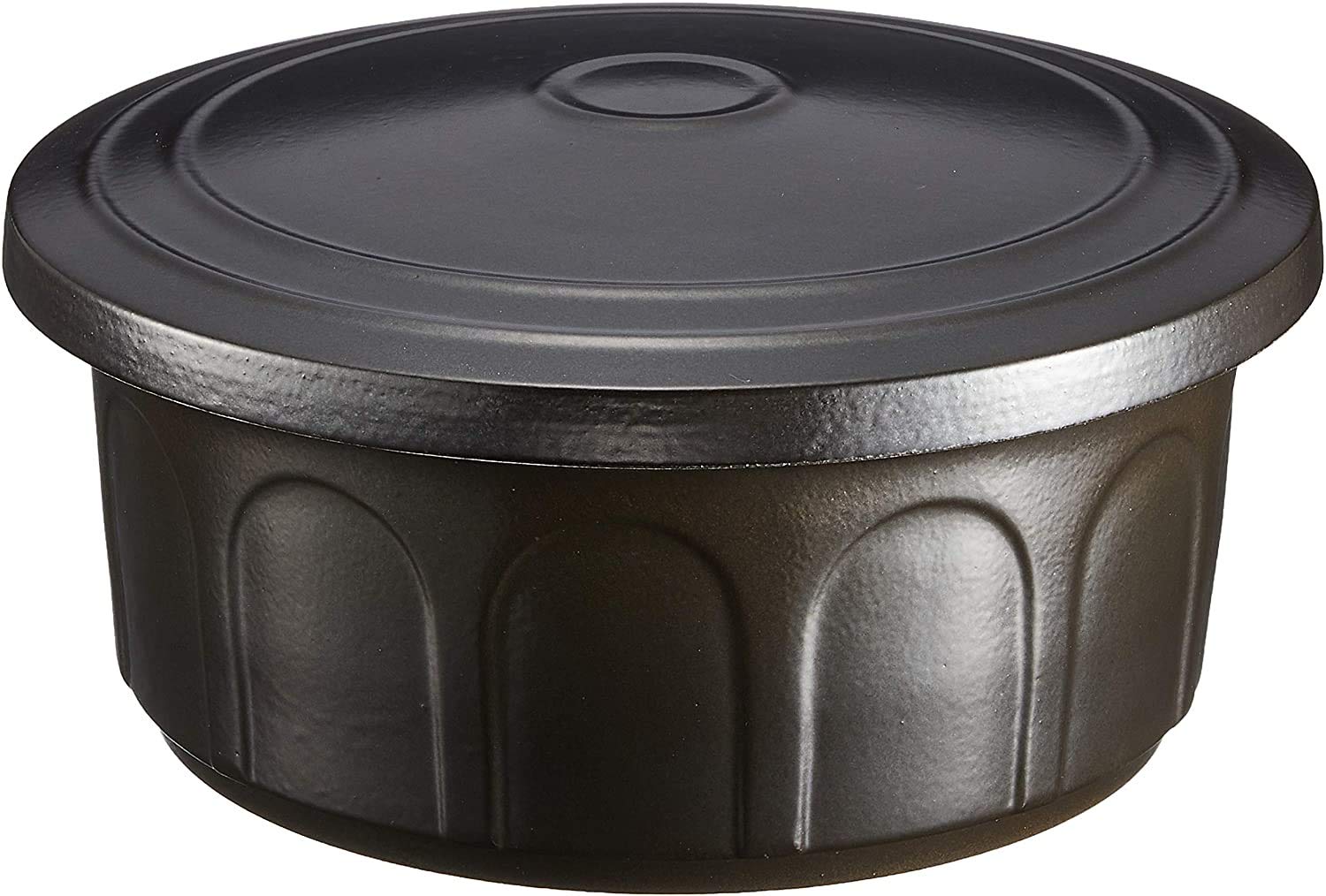 

[Amazon Exclusive Brand] Chateau D or Rice Container, Far-Infrared Ceramic, 3-Cup Capacity, Made in Japan (Black)