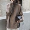 Women's High-Neck Thick Knit Sweater: Autumn/Winter 2024 European & American Loose Pullover Style