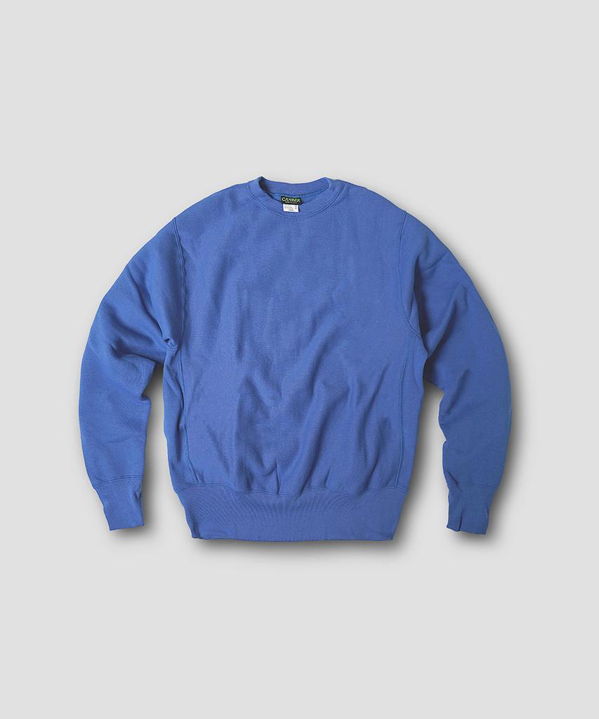 Kaembeoseupocheuweeo Cross Knit Crew Neck Sweatshirt, Royal Blue