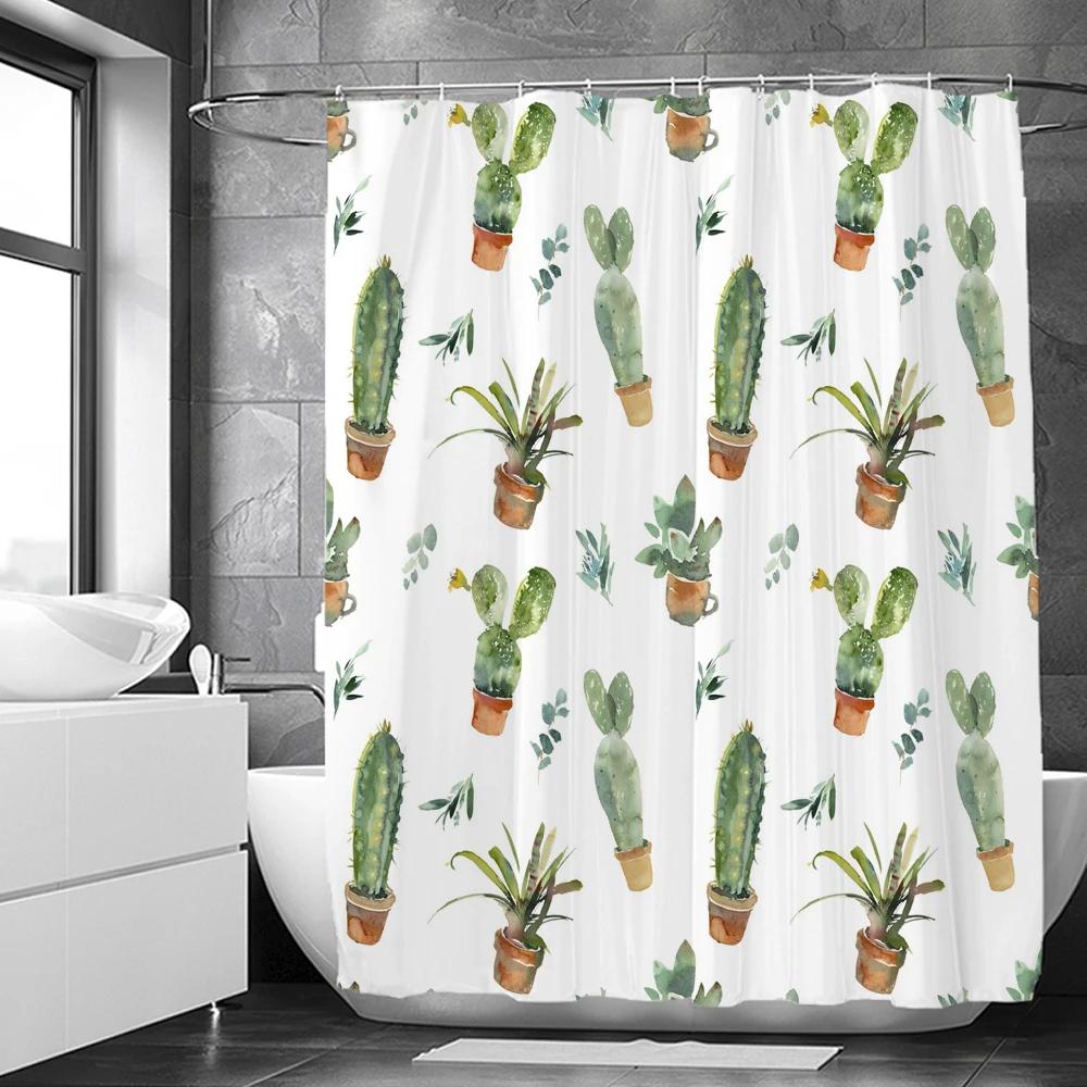 Elegant Flowers Shower Curtain 180x180cm Floral Shower Curtain Polyester Bath Curtain Bathroom Decor Machine Washable With Hooks