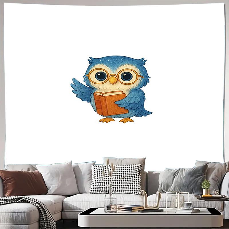 

Whimsical Owl Tapestry Wall Hanging Forest Animal Decor Nature Home Art Bohemian Room Divider Cozy Bedroom Aesthetic Fantasy Wal 74x94cm(29x37in)