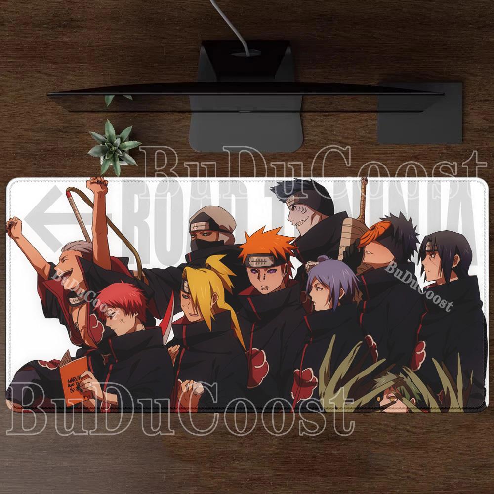 HD Printing Aakatsuki Naruto Mouse Pad Gaming Office Accessories Computer Keyboard Anime Non-slip Desk Mat Overlock XXL Mousepad