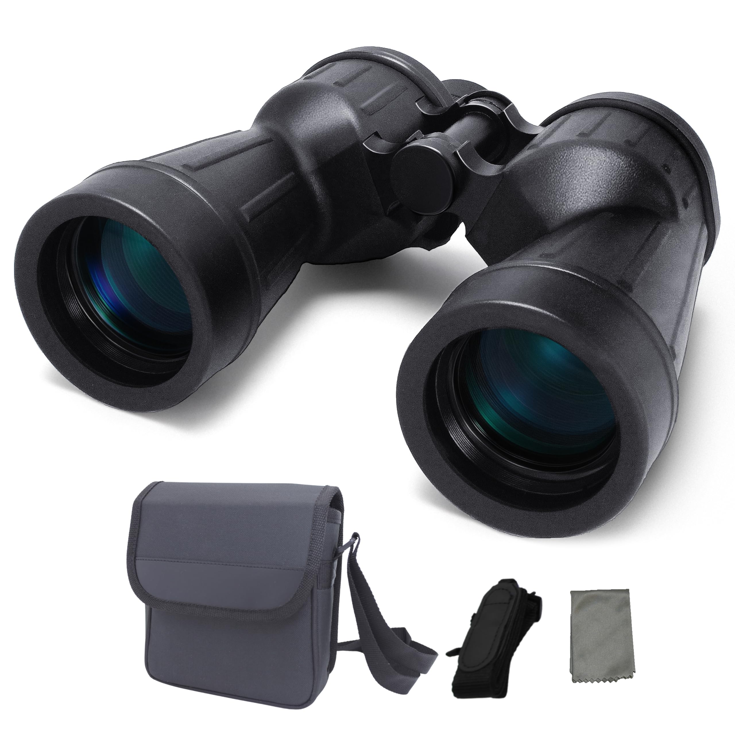 

Suzukaze 10x50 High Magnification Aluminum Alloy BaK4 FMC for and Bird Includes Instruction Manual and Binoculars, Waterproof, Nitrogen-Filled IPX6, чорний