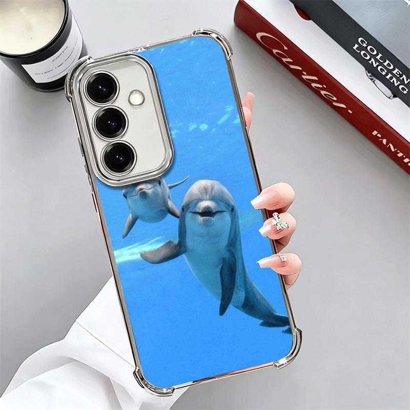 Funda Suave de Delfín Linda para Teléfono Oceánico Para Samsung A17 A27 A07 A37 A57 A16 A56 A15 A55 A14 A54 A13 A53 A26 A36 A25 A35 A24 A34 A23 A
