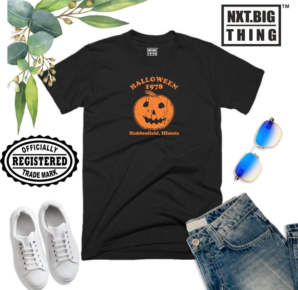 Halloween 1978 T Shirt Michael Myers Kills Pumpkin Scary Horror Gift Kids Top M