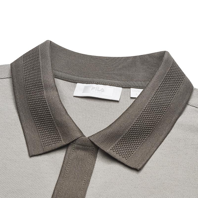 New FILA MILANO Collection Polo Shirt Men's Monotone Gray F11M525108F-GY