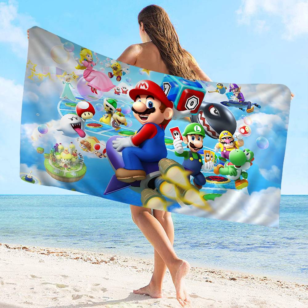 Super Game M-Marios Microfiber Beach Towel Absorbent Quick dry Soft Yoga Swimming Resort Mountain Climbing Towel