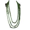 Multi-layer Glazed Pearl Green Crystal Diamond Long Necklace Versatile Sweater Chain Women
