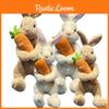 Cute Cartoon Rabbit Plush Toy With Carrot, Brown Short Plush Stuffed Animal Doll For Kids Gift 75 Characters