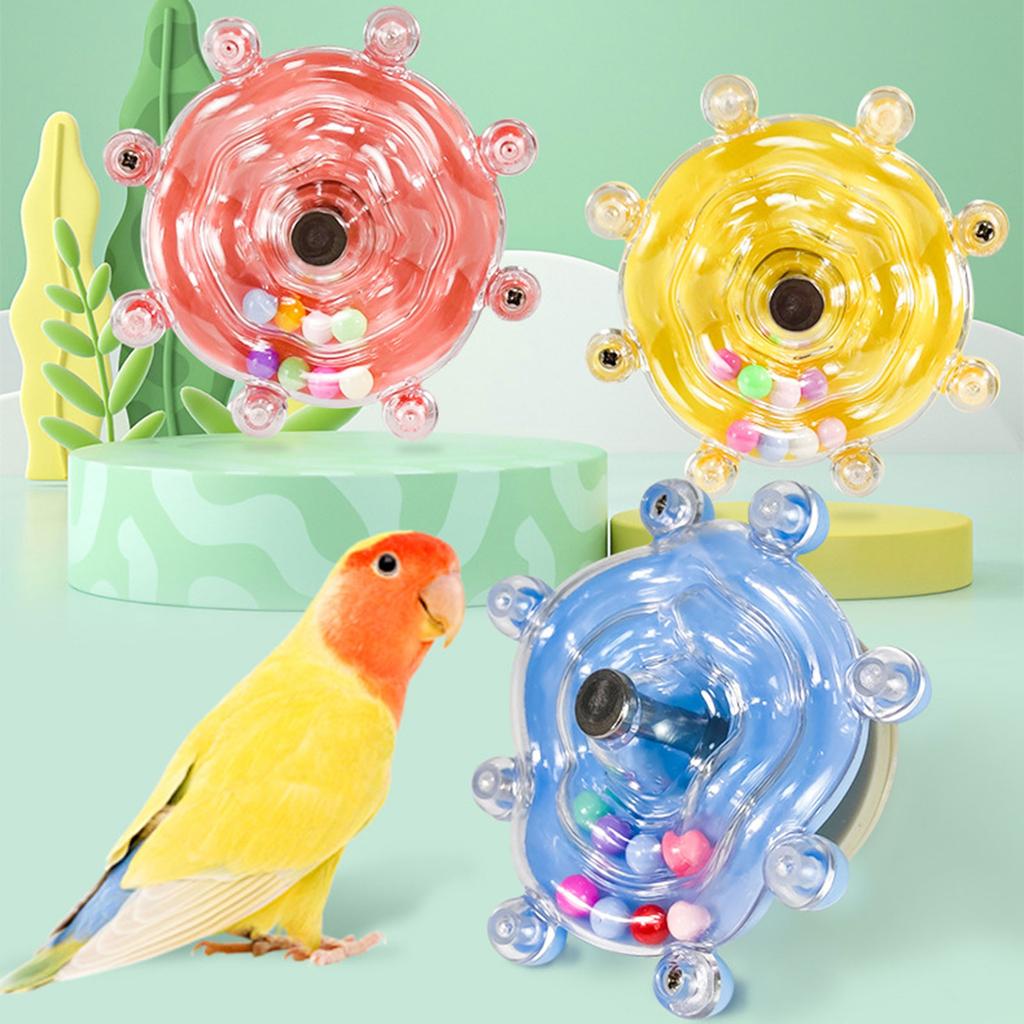 Colorful Rotating Disc Toy for Energetic Pet Birds Conures Lovebirds and Cockatiels to Keep Them Happy and Engaged