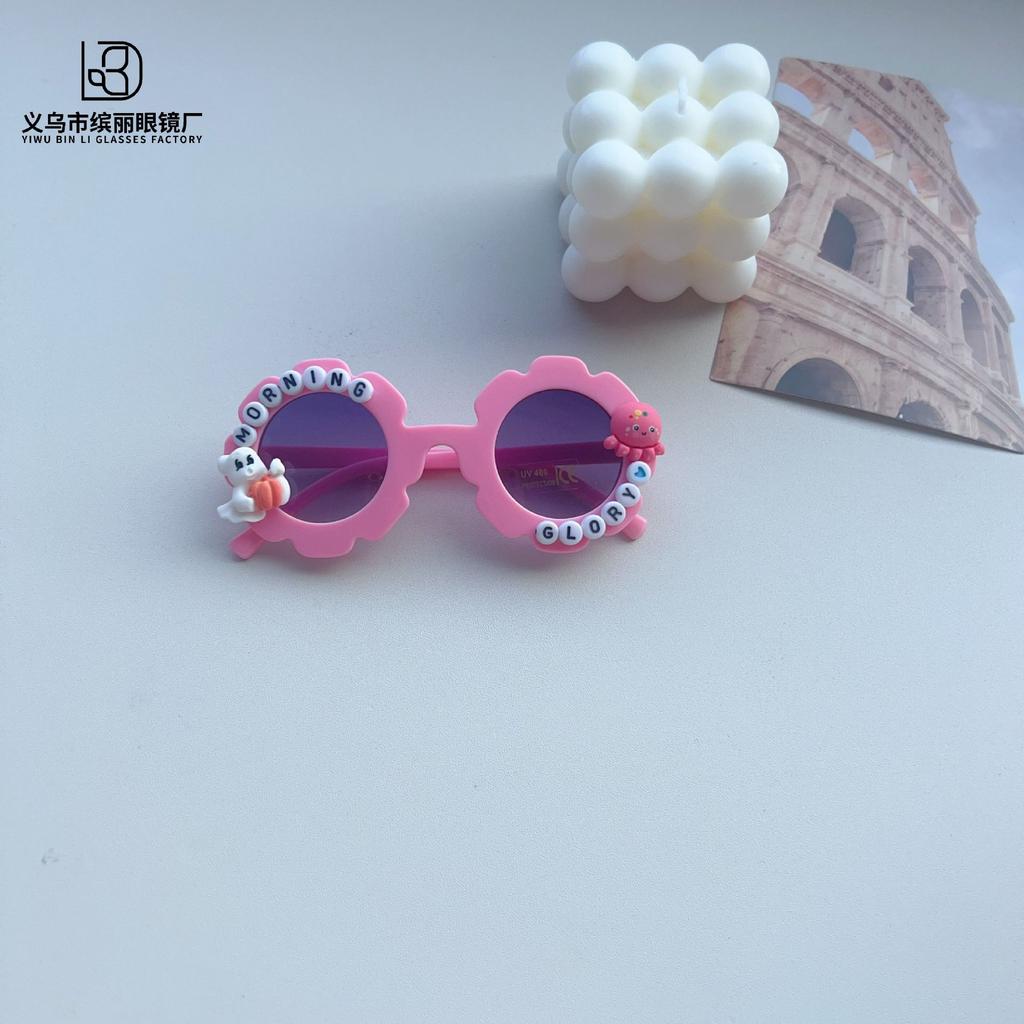Fashion Children'S Sunglasses Diy Cute Accessories Pumpkin Baby Glasses Versatile Sunscreen Sunglasses Tide