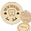 1PCS Free Customization Wooden Tooth Storage Box Baby Tooth Wood Storage Box Organizer Teeth Kids Christening Case Birthday Gift