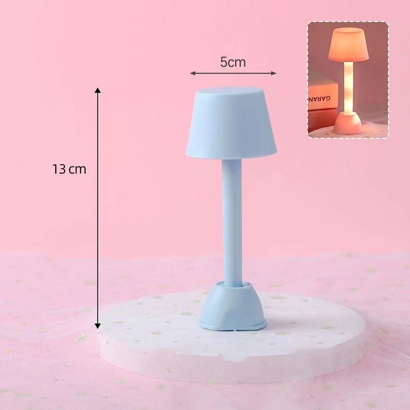 1:12 Dollhouse Miniature Led Night Light Floor Lamp Mini Desk Lamp Home Lighting Model Decor Toy Doll House Accessories