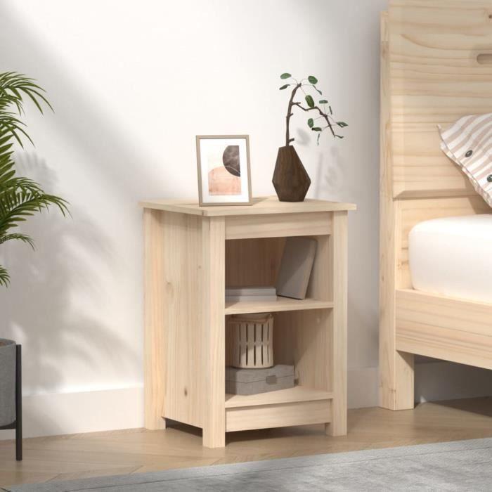 VidaXL Table de chevet 40x35x55 cm Bois de pin solide 820956