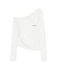 NICK&NICOLE Diagonal Off Shoulder Top_Ivory