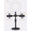 Dual-Camera Fill Light Stand Professinonal Fill Light 3Cct/Rgb With Tripod & Phone Holder For Live Streaming