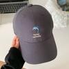 New Cute Embroidered Dolphin Baseball Cap Women's Spring and Summer Versatile Face Small Sunshade Sun Protection Cap Tide