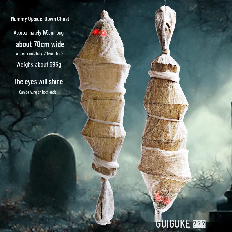Haunted House Upside Down Reaper Skeleton Decor Props