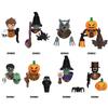 Classic Horror Series Figure Dolls Mini Building Blocks Set Halloween Dress-Up Role Play Collection Gift Toy
