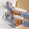 Women's Wide Width Roman Sandals, Fashion Wedge Heel Slippers, Wholesale Summer Slides In Stock