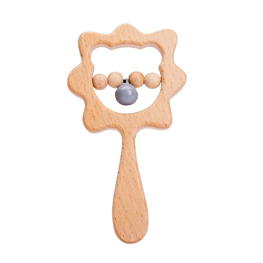 1Pc Baby Wooden Montessori Toys Cartoon Animal Crocodile Bear Rotate Block Rattle Puzzle Game Baby Food Grade Wooden Teether Toy