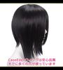 CaseEden Cosplay Wig, Smooth, Short, 30cm, Heat-Resistant, Black Hair, Includes 2 Wig Nets