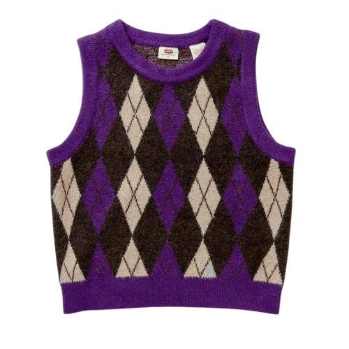 Levis Womens/Ladies Deja Vu Cropped Sleeveless Sweater Vest
