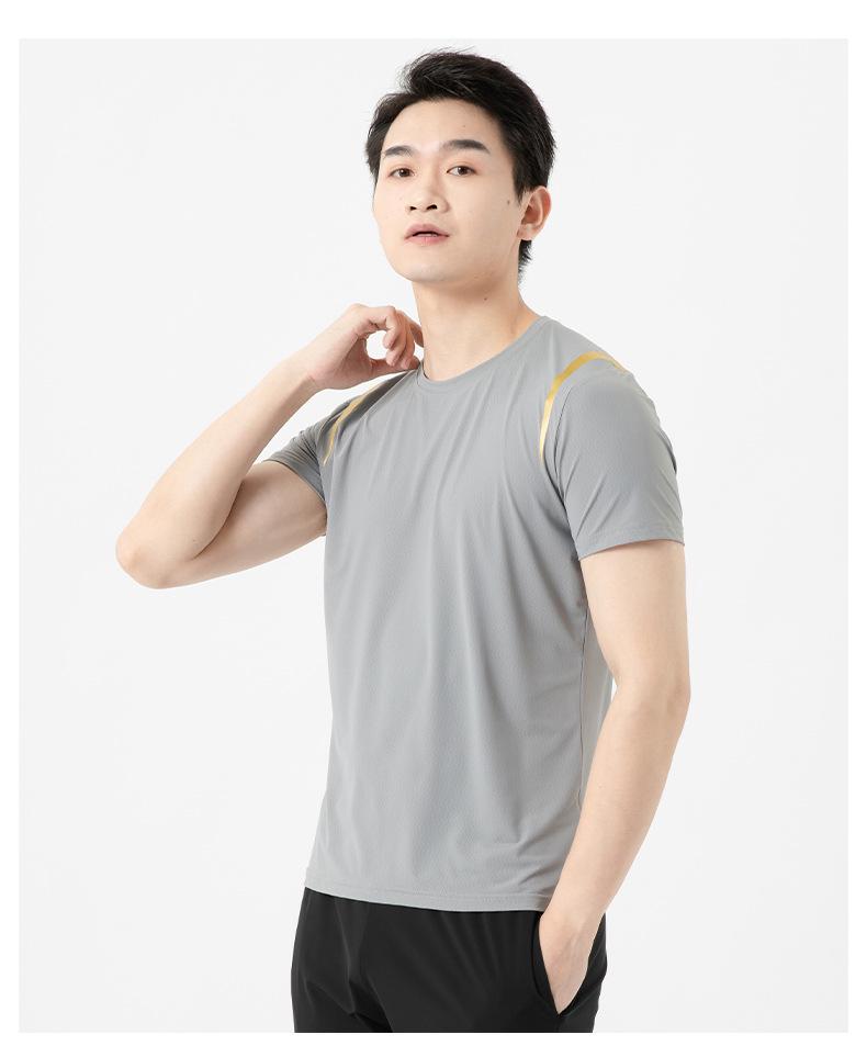 Unisex Summer Ice Silk Round Neck T-shirt - Cool, Comfortable, Loose Fit, Plus Size Available
