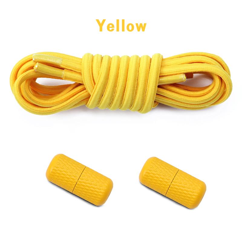 Round Elastic Laces without ties Metal Buckle Shoelace Sneakers Flat Shoes no tie shoelaces Shoe Accessories 1Pair/2Pair