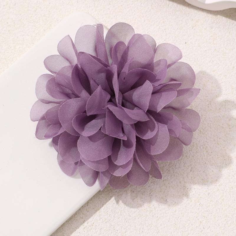 Camellia Shape Brooch Flower Theme Clothes Chiffon Breastpin for Loved Ones