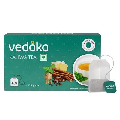 Vedaka Detoxifying Kahwa Tea  | Contains Salt, Ginger, Tulsi, Cinnamon, Black Pepper, Clove | Natural Body Cleanser