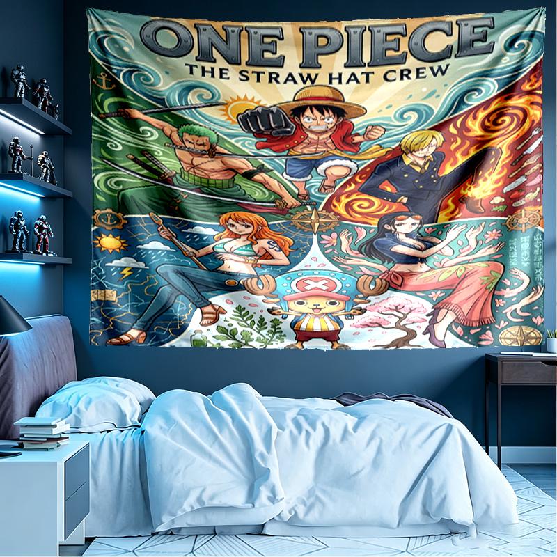 One Piece Print Tapestry, Lightweight Wall Hanging, for Bedroom, Dorm, Living Room, Home Art Decor, Birthday Christmas Gift for Friends