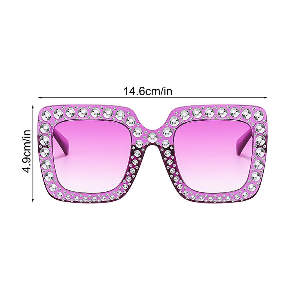 Women Fashion Rhinestone Sunglasses Steampunk Vintage Rhinestone Sunglasses Lens Sun Glasses Shades for Female