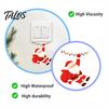 Christmas Party Supplies Santa Claus On Swing Switch Sticker, Decorative PVC Wall Decal, Holiday Home Decor Accessories Removable Self-adhesive Light