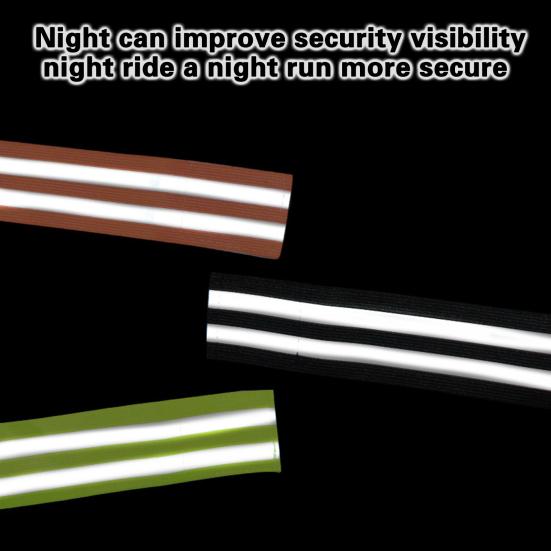 1 Pair Cycling Wristbands Reflective Strips Portable Extra Wide Stretchable Hand Leg Strap Riding Safety High Elastic Outdoor