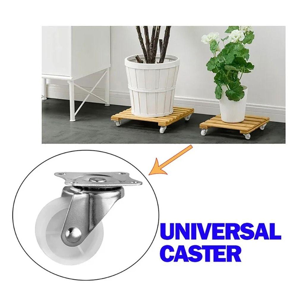 1/2/4Pcs Heavy Duty Furniture Roller White Nylon Rubber Swivel Casters Durable Caster Wheel