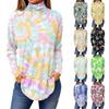 Tee Shirts For Women Fall Casual Long Sleeve Shirts Sweatshirt Vintage Printed High Neck Top Pullover