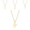 Gold Heart Alphabet Jewelry Necklace With O Chain For Female Fashion Accessory