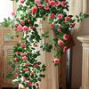 Artificial Rose Rambler Vine for Outdoor Railing and Landscaping